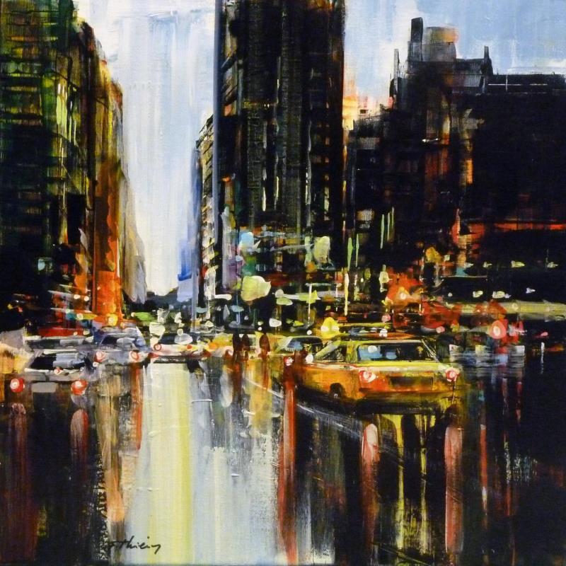 Painting Traffic by Frédéric Thiery | Painting Figurative Urban Life style Acrylic