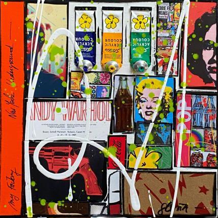 Painting Tribute to Andy (E.Taylor) by Costa Sophie | Painting Pop art Mixed Pop icons
