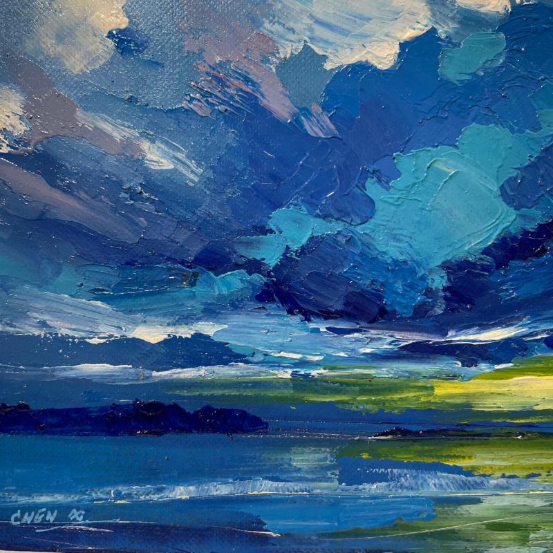 Painting The dense cloud over the sea by Chen Xi | Painting Figurative Oil