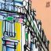 Painting D'un coup le ciel trouve son saumon by Anicet Olivier | Painting Figurative Mixed Urban