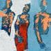 Painting Elle rouge by Malfreyt Corinne | Painting Figurative Life style Oil