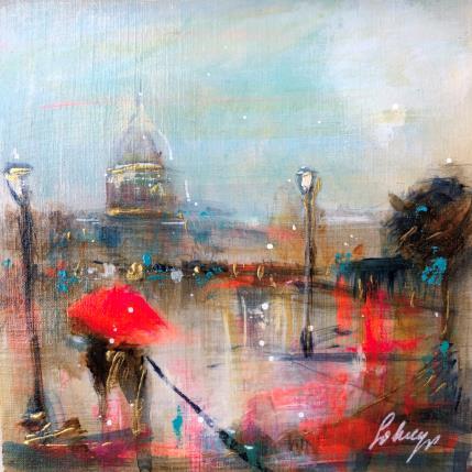 Painting Les Invalides by Solveiga | Painting Figurative Acrylic Landscapes, Life style, Urban
