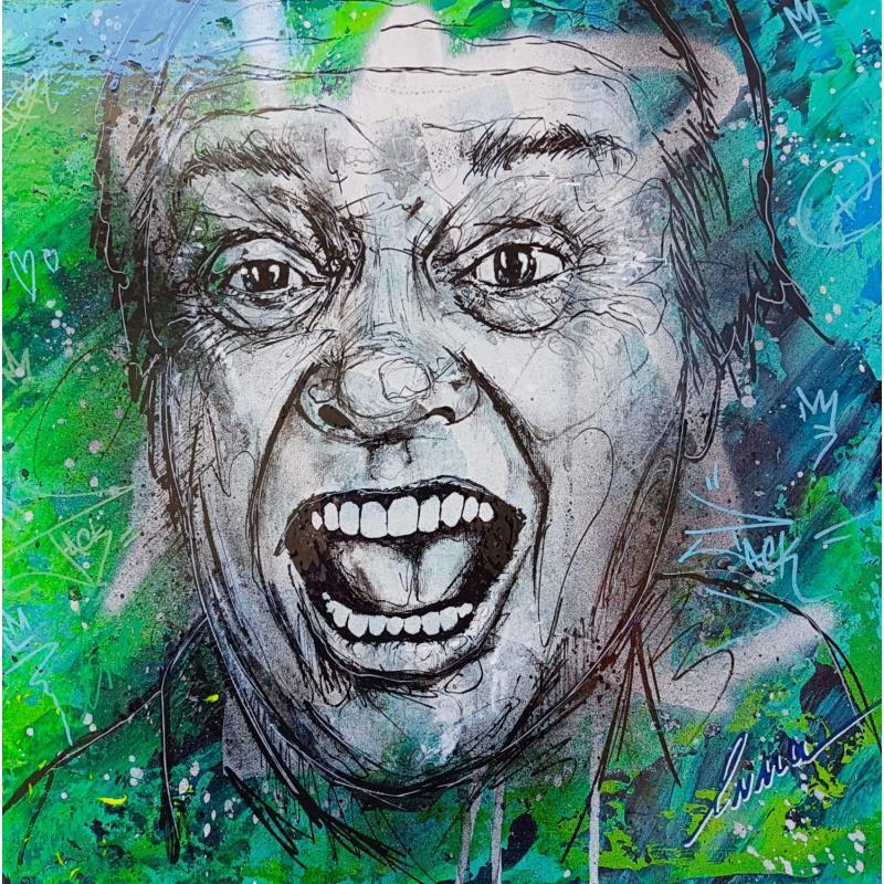 Peinture Happy Jack par Luma | Tableau Pop-art Portraits Icones Pop Acrylique