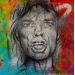 Painting Mick by Luma | Painting Pop-art Portrait Pop icons Acrylic