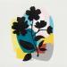 Gemälde Spanish Flower von Billy Dust | Gemälde Abstrakt Stillleben Minimalistisch Acryl