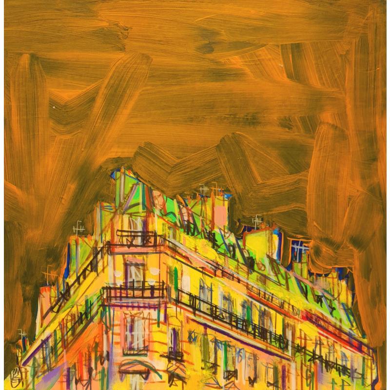 Painting S'ouvre une fenêtre by Anicet Olivier | Painting Figurative Acrylic Urban