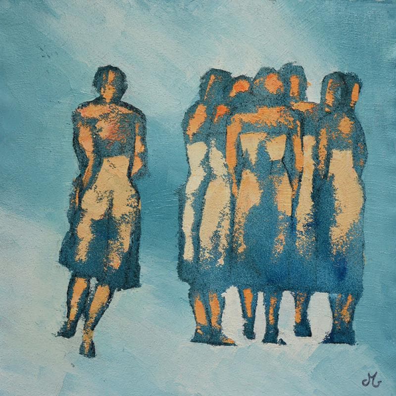 Painting Echappée by Malfreyt Corinne | Painting Figurative Mixed Life style