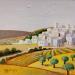 Gemälde Les villages blancs d'Andalousie III von Burgi Roger | Gemälde Figurativ Landschaften Urban Acryl