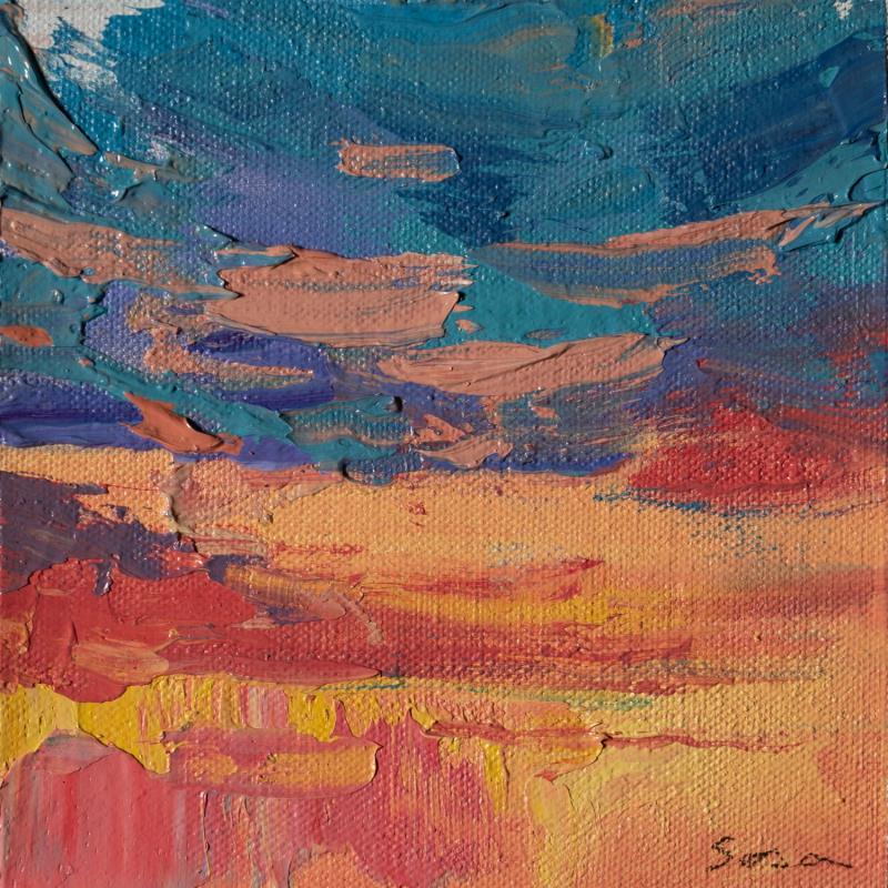 Painting Half and half by Fran Sosa | Painting Abstract Oil Landscapes