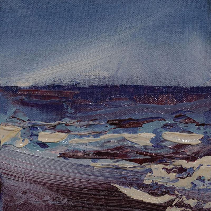 Gemälde Marine abstraction von Fran Sosa | Gemälde Abstrakt Landschaften Marine Minimalistisch Öl