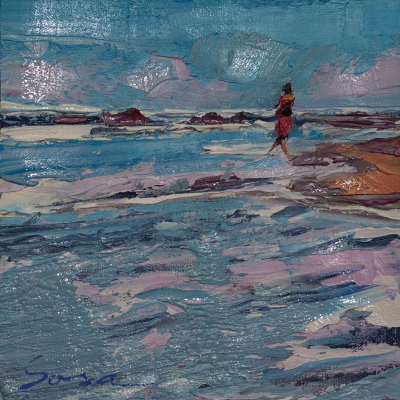 Painting Calm by Fran Sosa | Painting Figurative Landscapes Marine Life style Oil