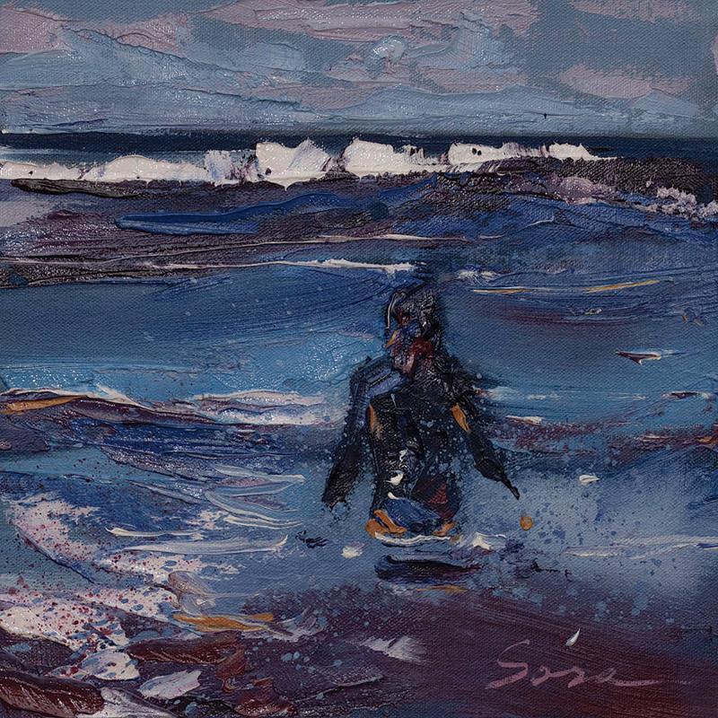 Painting To the sea by Fran Sosa | Painting Figurative Landscapes Marine Life style Oil