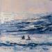 Gemälde Couple in the water von Fran Sosa | Gemälde Figurativ Landschaften Marine Alltagsszenen Öl