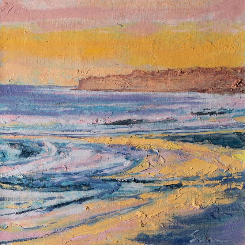 Gemälde Ligth of the cliffs von Fran Sosa | Gemälde Figurativ Landschaften Marine Öl
