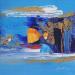 Painting Eclats d'azur by Gaultier Dominique | Painting Figurative Landscapes Oil