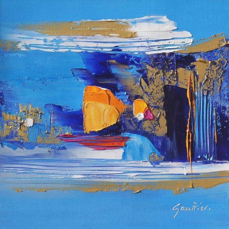 Painting Eclats d'azur by Gaultier Dominique | Painting Figurative Landscapes Oil