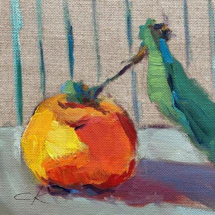 Painting Mandarin by Korneeva Olga | Painting Impressionism Oil Still-life