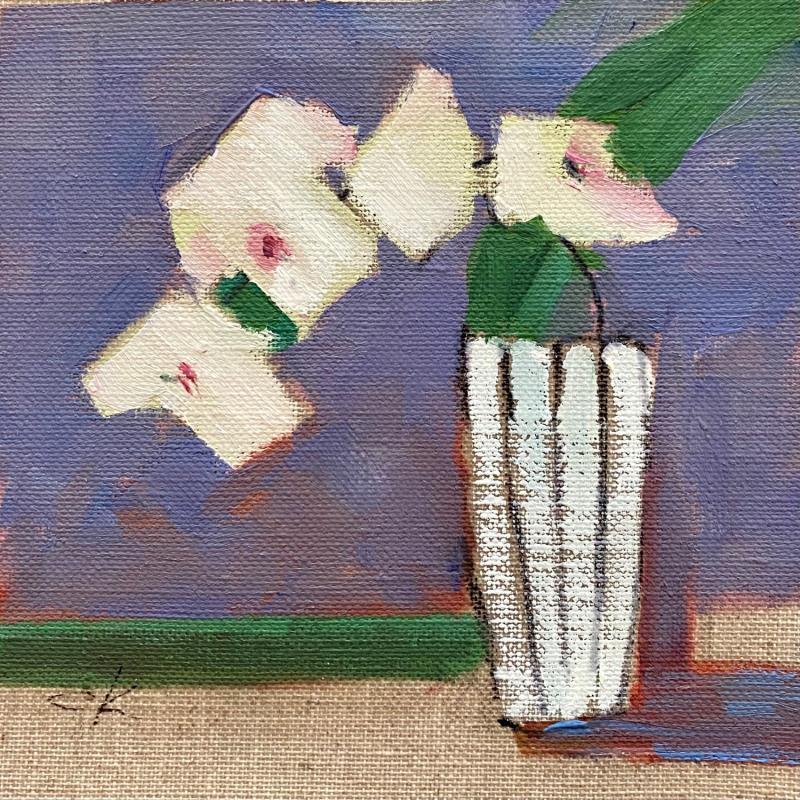 Painting Orchid by Korneeva Olga | Painting Impressionism Oil Still-life