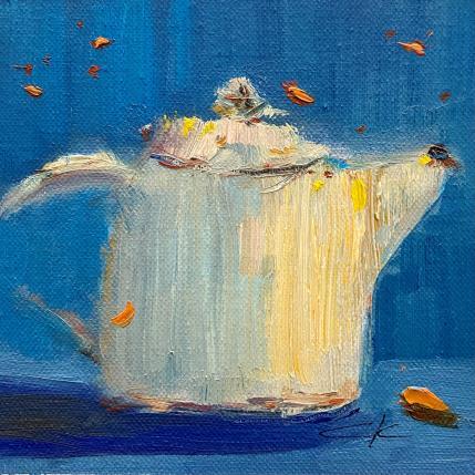 Gemälde Teapot von Korneeva Olga | Gemälde Impressionismus Öl Stillleben