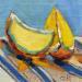 Gemälde Lemons von Korneeva Olga | Gemälde Impressionismus Stillleben Öl