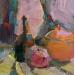 Gemälde Dark bottle von Korneeva Olga | Gemälde Impressionismus Stillleben Öl