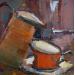 Painting Orange jug by Korneeva Olga | Painting Impressionism Still-life Oil