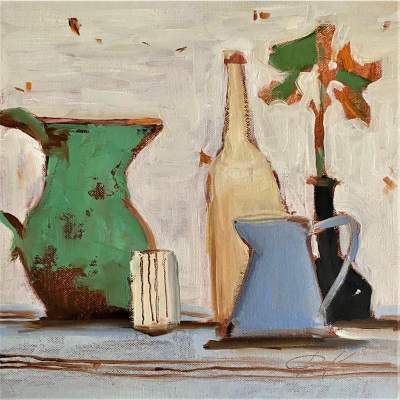 Gemälde Two jugs von Korneeva Olga | Gemälde Impressionismus Stillleben Öl