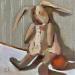 Gemälde Rabbit von Korneeva Olga | Gemälde Impressionismus Stillleben Öl