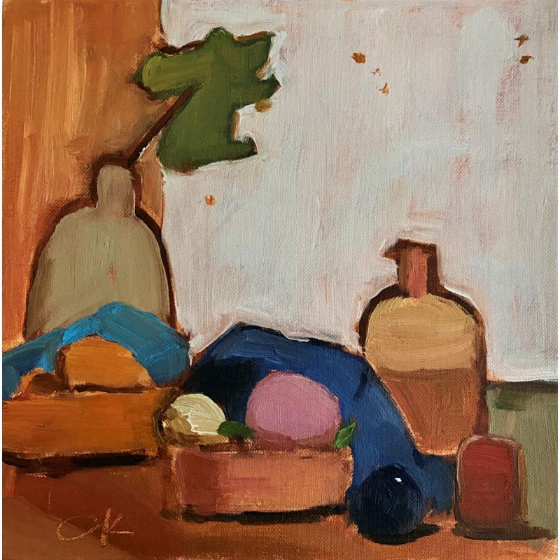 Painting Breakfast by Korneeva Olga | Painting Impressionism Oil Still-life