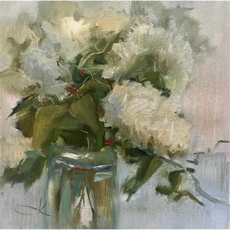 Peinture Bouquet No 1 par Korneeva Olga | Tableau Impressionnisme Huile Natures mortes