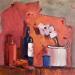 Gemälde Red still-life No 2 von Korneeva Olga | Gemälde Impressionismus Stillleben Öl