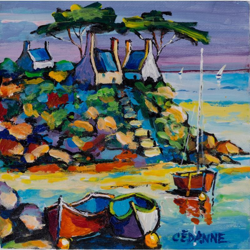 Painting Marée basse en Bretagne by Cédanne | Painting Figurative Marine Oil