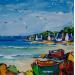 Gemälde Vagues venant mourir sur la plage von Cédanne | Gemälde Figurativ Marine Öl