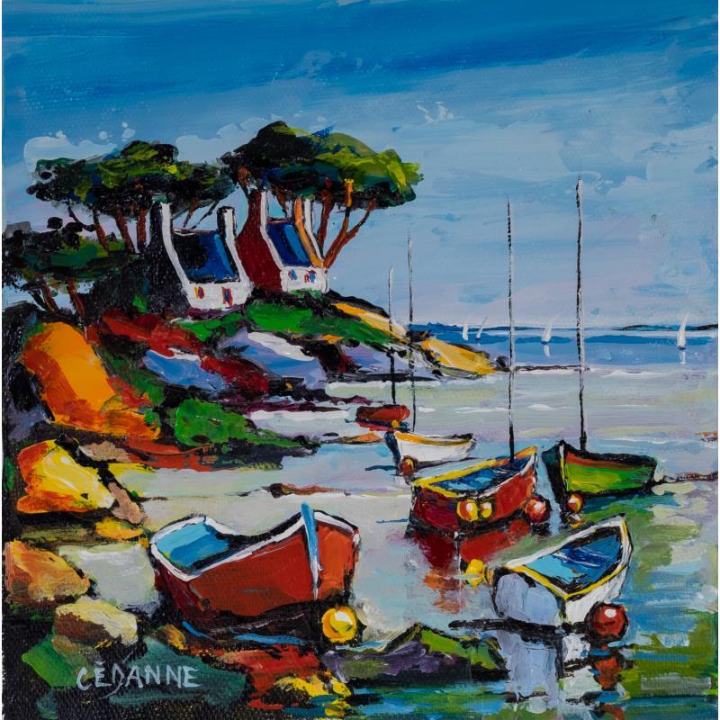 Painting Maisons de pêcheurs breton  by Cédanne | Painting Figurative Oil Marine, Pop icons