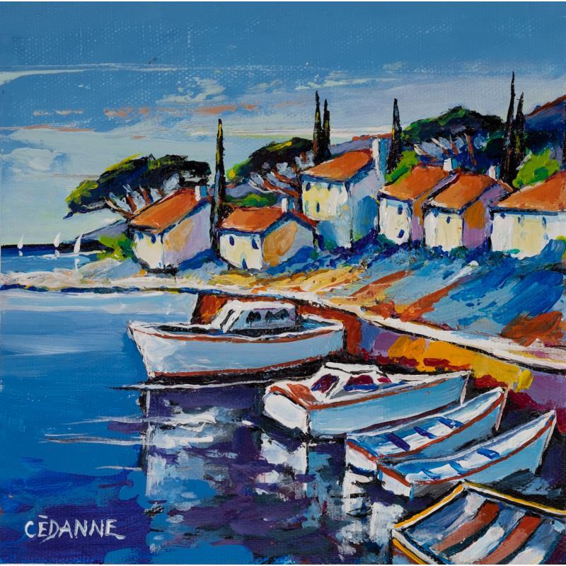Painting Paysage marin sur la côte by Cédanne | Painting Figurative Oil Marine, Pop icons