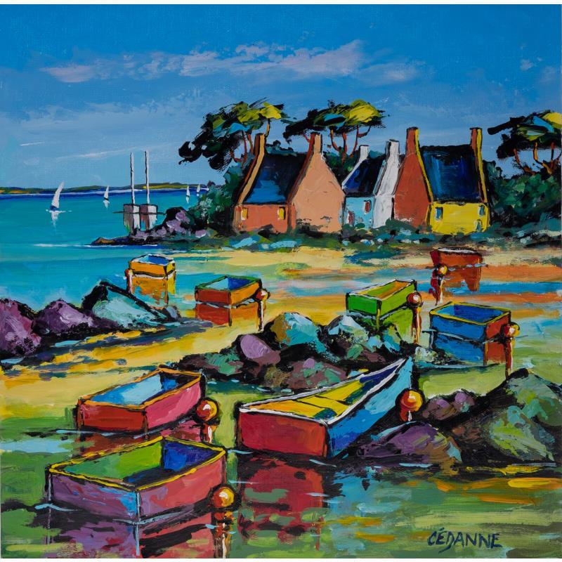 Painting Paysage marin de Bretagne by Cédanne | Painting Figurative Landscapes Oil