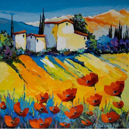 Gemälde Paysage de Provence von Cédanne | Gemälde Figurativ Öl Landschaften