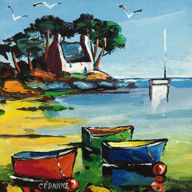 Gemälde Couleurs de Bretagne von Cédanne | Gemälde Figurativ Acryl, Öl Landschaften, Marine