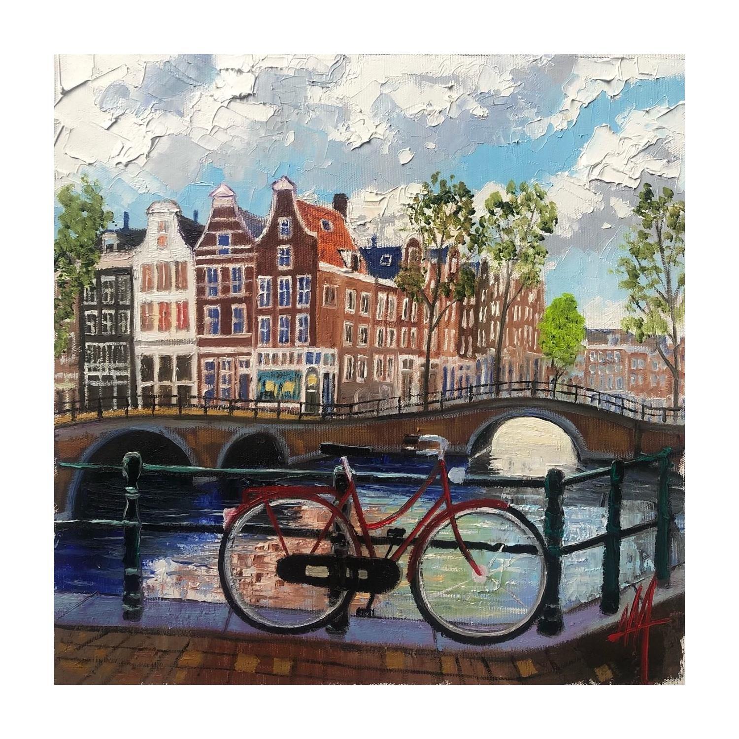 Peinture Amsterdam Leidsegracht Classic Par De Jong Marcel Carr D Artistes