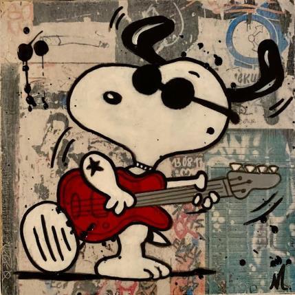 Peinture Snoopy rock par Marie G.  | Tableau Pop Art Acrylique icones Pop