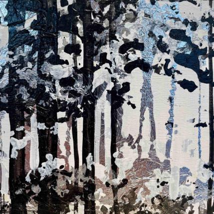 Peinture Forêt noire et blanche par Locoge Alice | Tableau Figuratif Acrylique Animaux