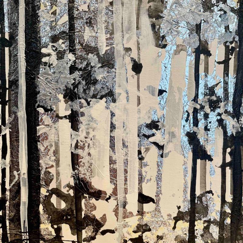 Gemälde Calme forêt von Locoge Alice | Gemälde Figurativ Tiere Acryl