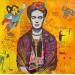 Painting Frida by Molla Nathalie  | Painting Pop-art Pop icons