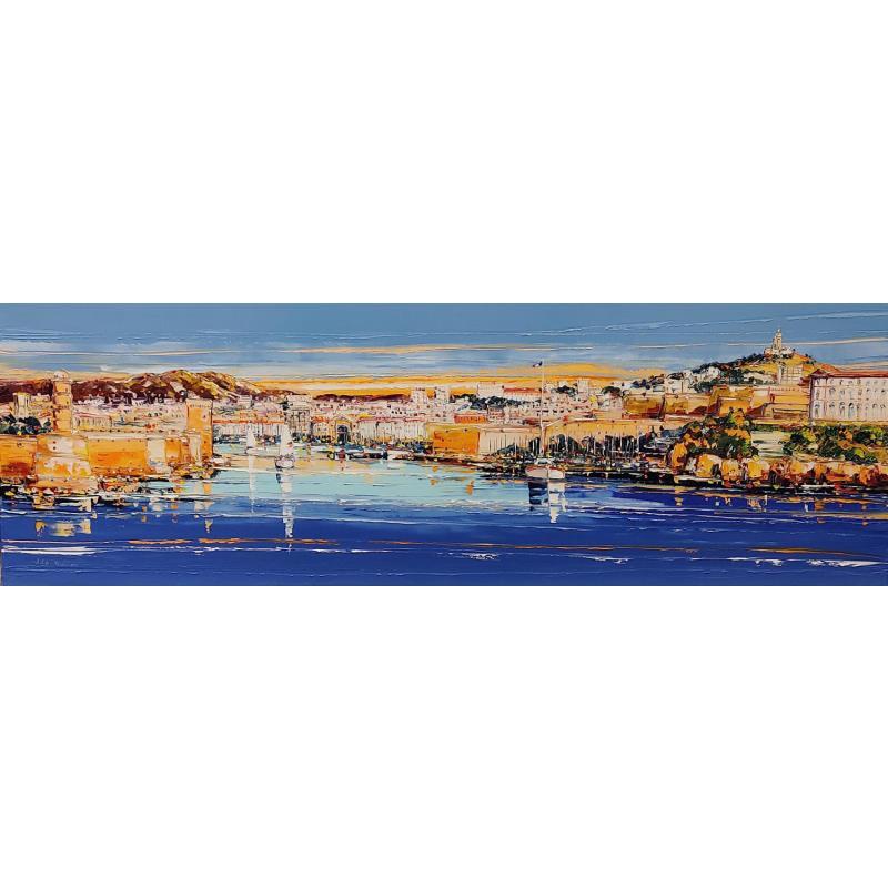 Painting Matin dans le vieux port by Corbière Liisa | Painting Figurative Oil Landscapes
