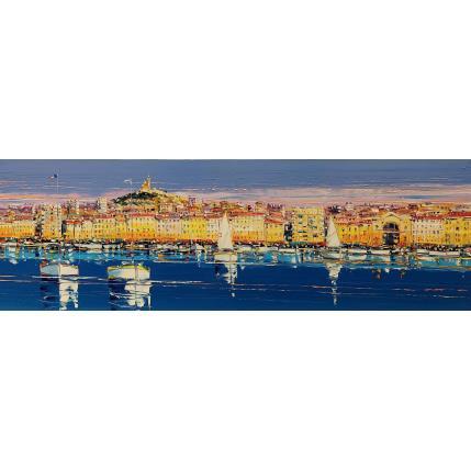 Gemälde Côté rive neuve Marseille von Corbière Liisa | Gemälde Figurativ Öl Landschaften