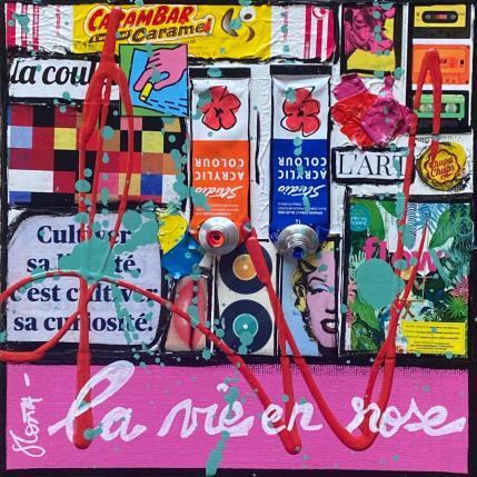 Painting La vie en rose ! by Costa Sophie | Painting Pop art Mixed Pop icons
