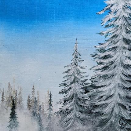 Painting Une journée d'hiver by Pressac Clémence | Painting Figurative Oil Landscapes, Pop icons