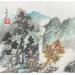 Peinture Waterfall par Yu Huan Huan | Tableau Figuratif Paysages Encre