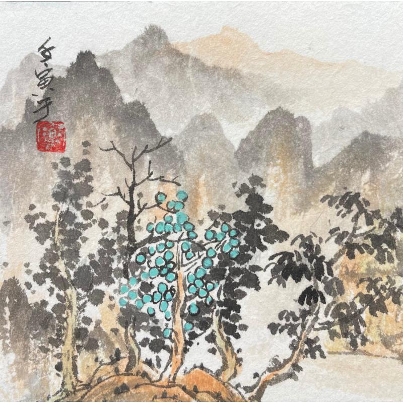 Gemälde lake von Yu Huan Huan | Gemälde Figurativ Landschaften Tinte