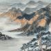 Painting Lake  by Yu Huan Huan | Painting Figurative Landscapes Ink